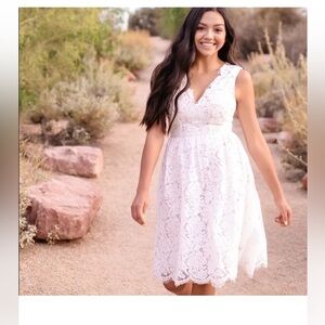 NWT Lulus Lace Dress White Size S